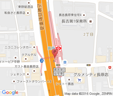 長原駅自転車駐車場の地図