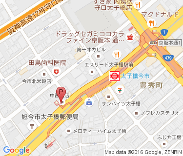 太子橋今市駅自転車駐車場の地図
