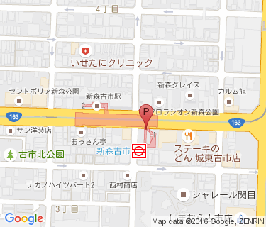 新森古市駅自転車駐車場の地図