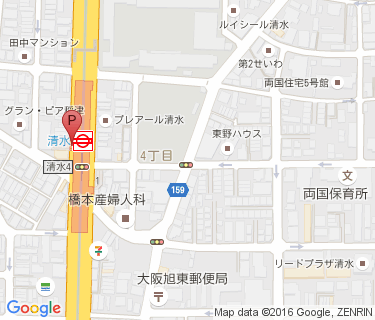 清水駅自転車駐車場の地図