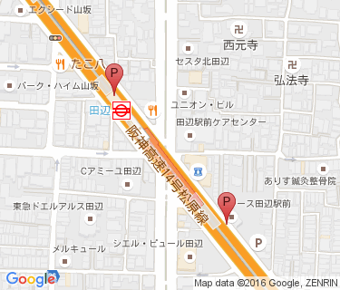 田辺駅自転車駐車場の地図