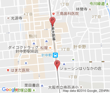 針中野駅自転車駐車場の地図