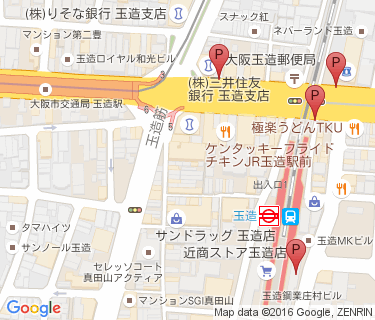 JR玉造駅自転車駐車場の地図