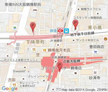 鶴橋駅自転車駐車場の地図