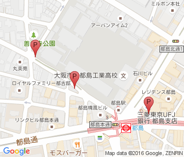都島駅自転車駐車場の地図