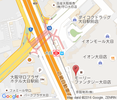 大日駅南自転車駐車場の地図