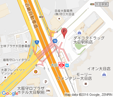 大日駅地下自転車駐車場の地図