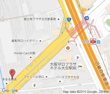大日駅西自転車駐輪場の地図