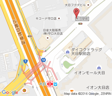大日駅北第2自転車駐輪場の地図