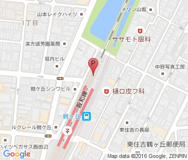 鶴ヶ丘駅自転車駐車場の地図