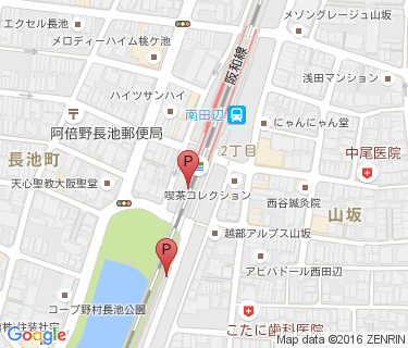 南田辺駅自転車駐車場の地図