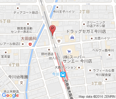 今川駅自転車駐車場の地図