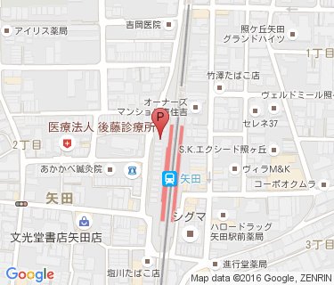 矢田駅駐輪場の地図