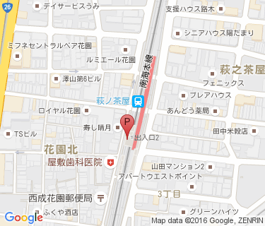 萩ノ茶屋駅自転車駐車場の地図