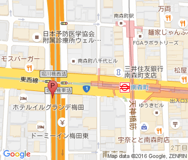大阪天満宮駅・南森町駅自転車駐車場の地図