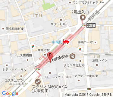 中崎町駅自転車駐車場の地図