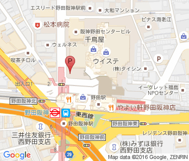 野田阪神ウイステ駐輪場 南Bエリアの地図