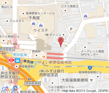 野田阪神ウイステ駐輪場 東エリアの地図