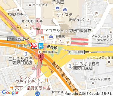 野田阪神駅・阪神野田駅自転車駐車場の地図