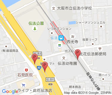 伝法駅自転車駐車場の地図