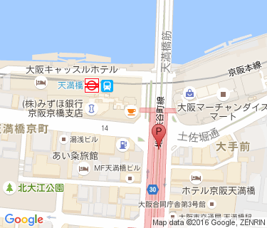 天満橋駅自転車駐車場の地図