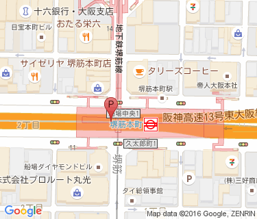 堺筋本町駅自転車駐車場の地図