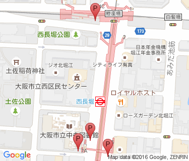 西長堀駅自転車駐車場の地図