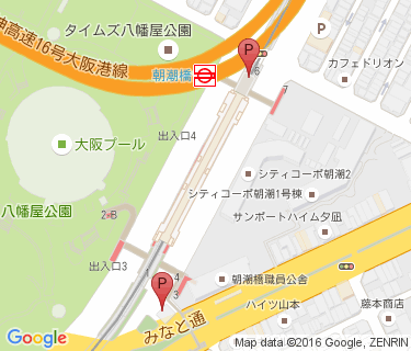 朝潮橋駅自転車駐車場の地図