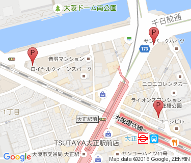 大正駅自転車駐車場(地上)の地図