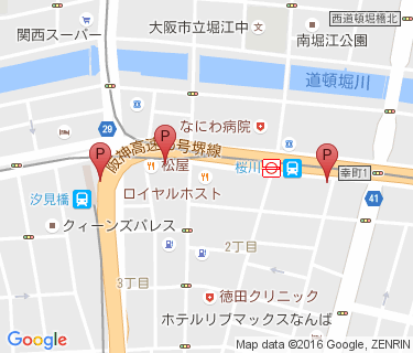 桜川駅・汐見橋駅自転車駐車場の地図