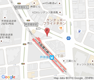 芦原橋駅自転車駐車場の地図