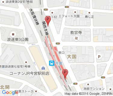 今宮駅自転車駐車場の地図