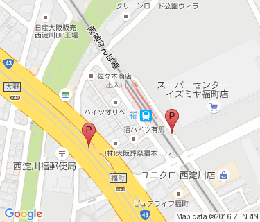 福駅自転車駐車場の地図