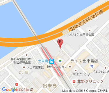 出来島駅自転車駐車場の地図
