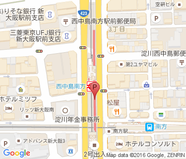 西中島南方駅自転車駐車場の地図