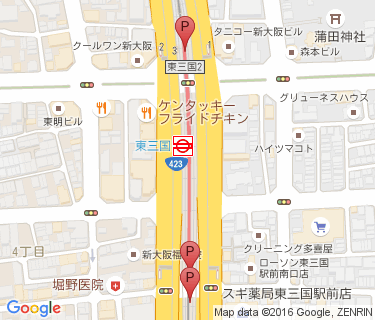 東三国駅自転車駐車場の地図
