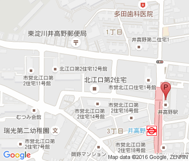 井高野駅自転車駐車場の地図