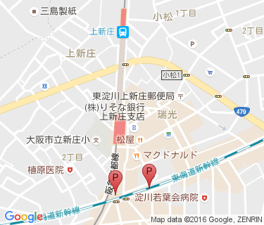 上新庄駅自転車駐車場の地図