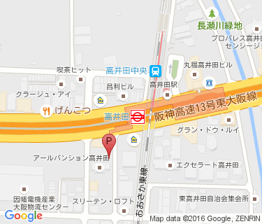 三井のリパーク 地下鉄高井田駅前駐輪場の地図