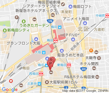 キタエリア(大阪第一生命ビル周辺)の地図