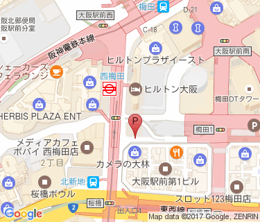 キタエリア(大阪駅前第1ビル)の地図