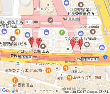 キタエリア(大阪駅前第2ビル)の地図