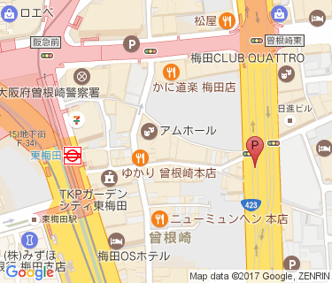 キタエリア(新御堂筋高架下2)の地図