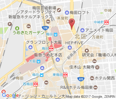 キタエリア(茶屋町6)の地図