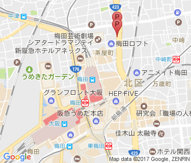 キタエリア(毎日放送本社)の地図