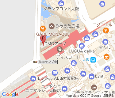 グランフロント大阪 うめきた広場の地図