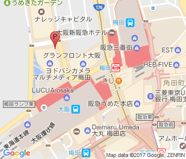 グランフロント大阪 南館の地図