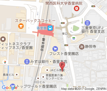 サイクルタイムズ香里園駅前の地図