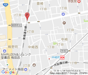 サイクルタイムズ豊崎の地図