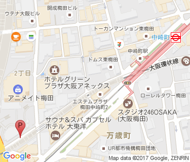 サイクルタイムズ中崎の地図